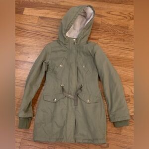 Copper Key Olive Green Hooded Jacket